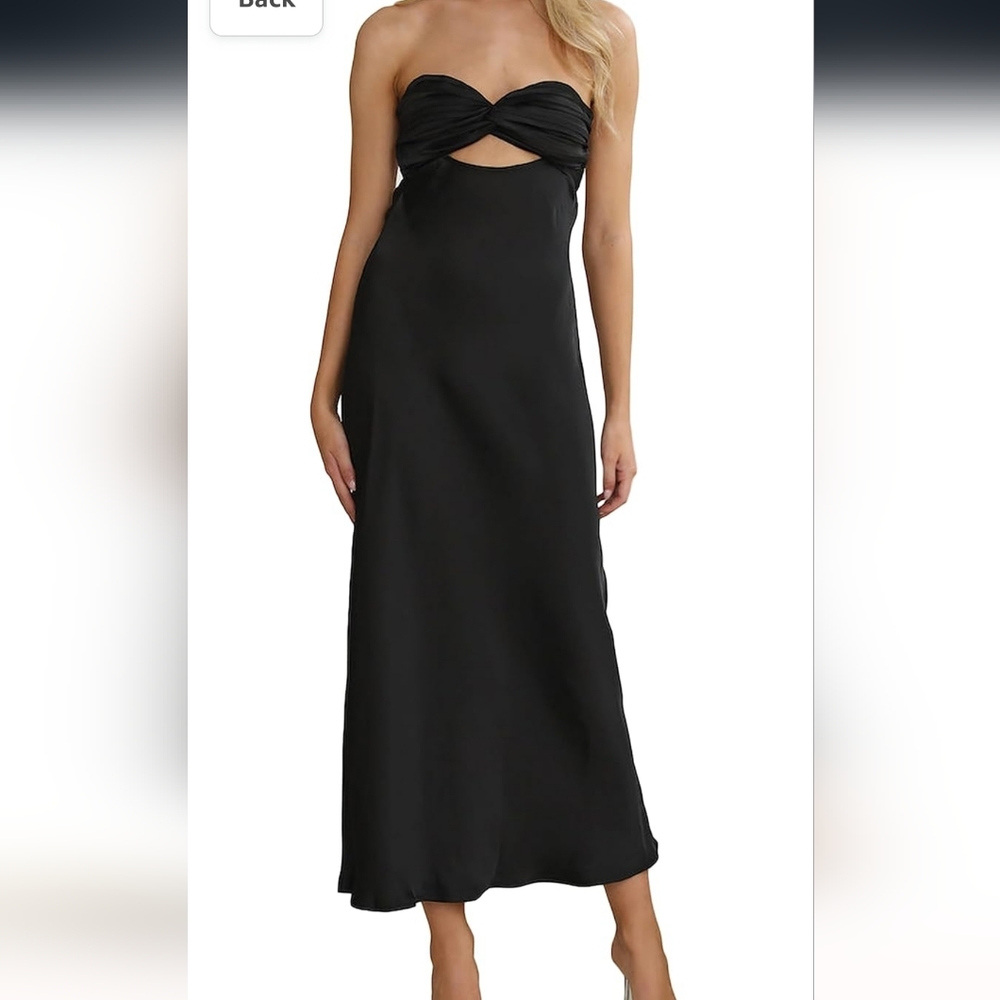 Elegant Black Strapless Dress